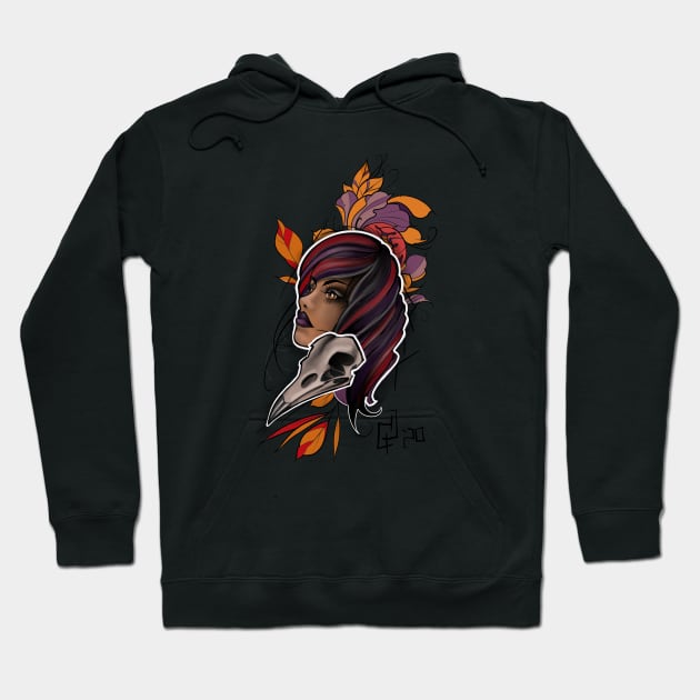 Graff crow girl skull tattoo graffiti Hoodie by trainwreck911